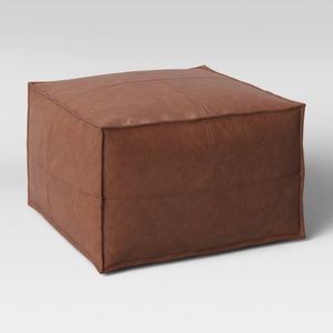 Oversize Pouf Earl Faux Leather French Seam
Ottoman Caramel